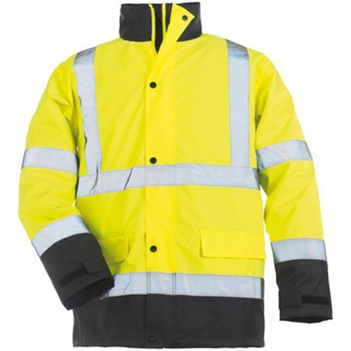 Jacheta impermeabila Roadway, Hi-Viz, galben cu bleumarin, marime XXL