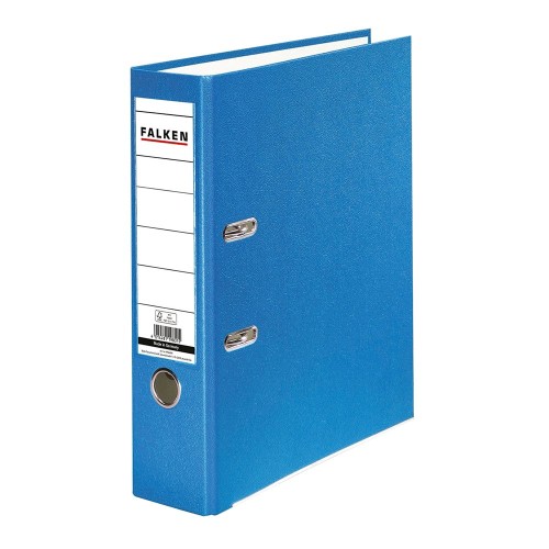 Biblioraft Falken plastifiat, 80 mm, bleu