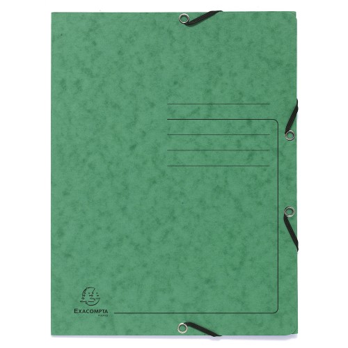 Dosar plic cu elastic Exacompta, carton, verde