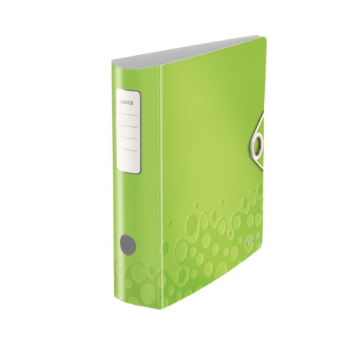 Biblioraft Leitz Active WOW 180°, A4, 75 mm, polyfoam, verde metalizat