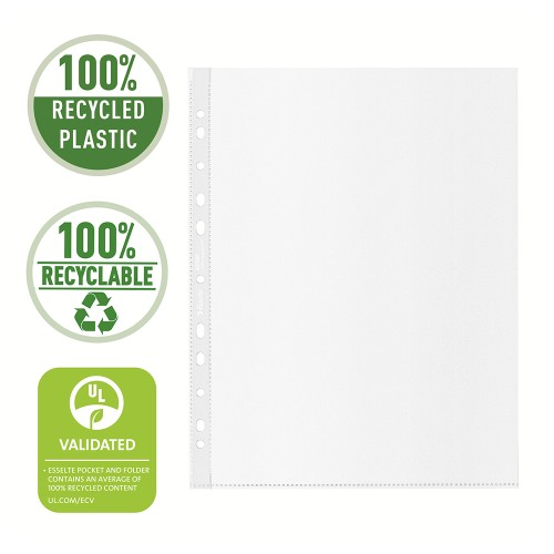 Folie de protectie Esselte Recycled, PP? reciclat, A4 MAXI, 70 mic, 50 bucati/cutie, standard