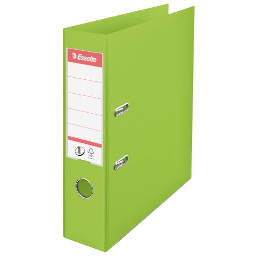 Biblioraft Esselte No.1 Power, PP/PP, A4, 75 mm, VIVIDA verde