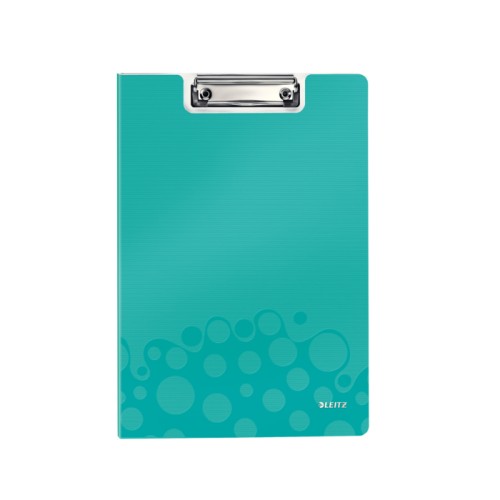 Clipboard Leitz WOW, dublu, polyfoam, A4, 100 coli, turcoaz 