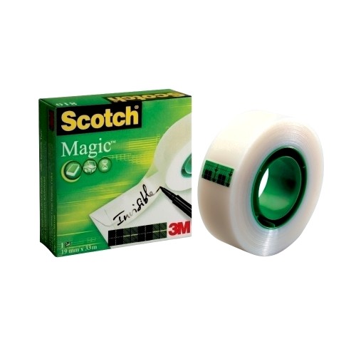 Banda adeziva Scotch Magic, 19 mm x 33 m, 6 role + 2 gratis