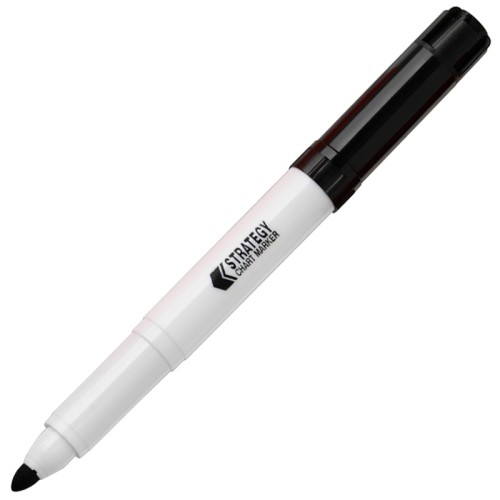 Marker pentru flipchart Strategy, varf rotund, 2 mm, negru