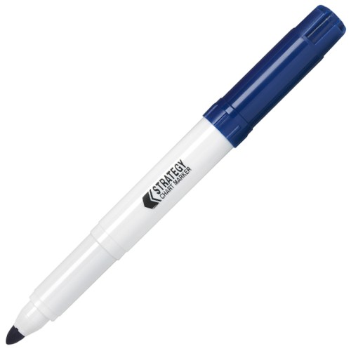 Marker pentru flipchart Strategy, varf rotund, 2 mm, albastru