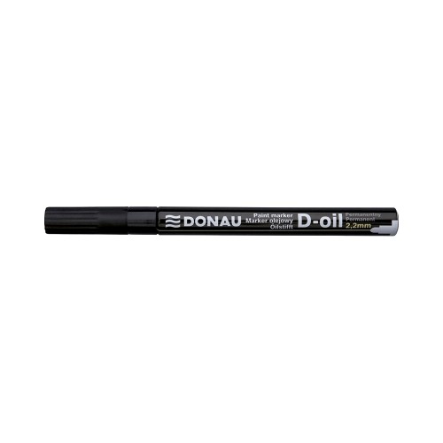 Marker permanent cu vopsea Donau, varf rotund, 2.2 mm, negru