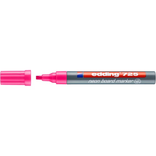 Marker Edding 725 neon, pentru tabla, varf 2-5 mm, roz