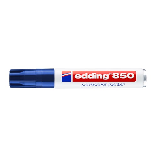 Marker permanent Edding 850, corp metalic, varf 5-15 mm, albastru