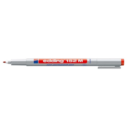 Marker nepermanent Edding OHP 152, varf rotund, 1.0 mm, rosu