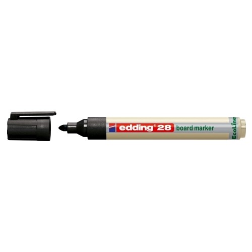 Marker pentru tabla Edding 28, ecologic, varf rotund, 1.5-3 mm, negru