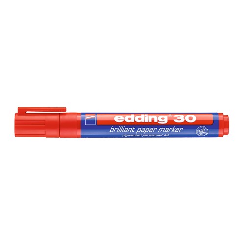 Marker permanent Edding 30, varf rotund 1.5-3 mm, rosu