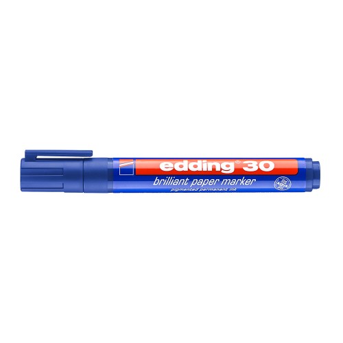 Marker permanent Edding 30, varf rotund 1.5-3 mm, albastru