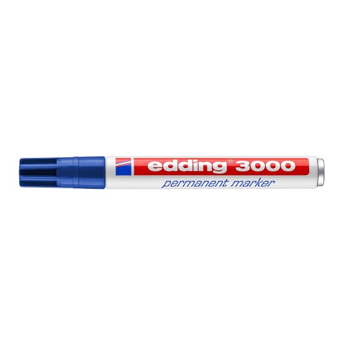 Marker permanent Edding 3000, varf 1.5-3 mm, albastru