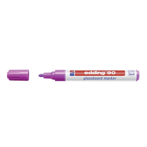 Marker Edding 90 pentru suprafete din sticla, varf 2-3 mm, violet