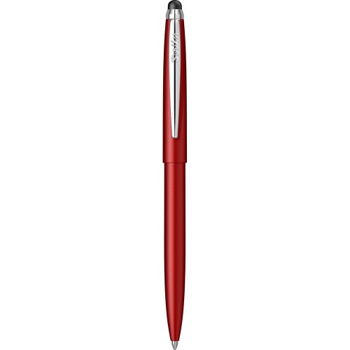 Pix cu mecanism Scrikss Stylus Matt Red, rosu touch vf M scriere albastra