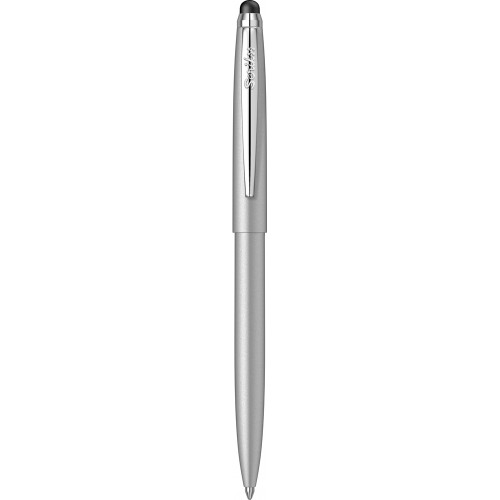 Pix cu mecanism Scrikss Stylus Matt Grey, gri deschis, metalic touch vf M scriere albas