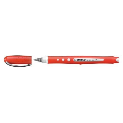 Roller cu cerneala, Stabilo, Bionic Worker Colorful, 0.5 mm, plastic, rosu