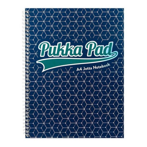 Caiet A4 cu spira Pukka Pads Glee, dictando, 200 pagini, albastru inchis