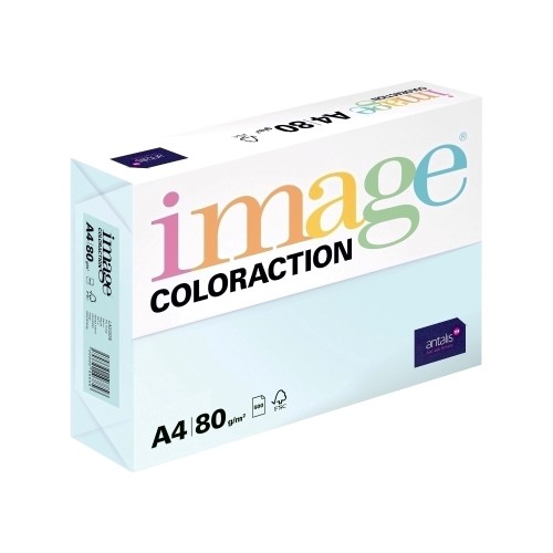 Hartie color Coloraction, A4, 80 g/mp, bleu pal-Lagoon, 500 coli/top