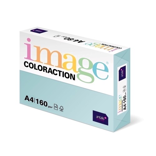 Carton color Coloraction, A4, 160g/mp, bleu pal-Lagoon, 250 coli/top