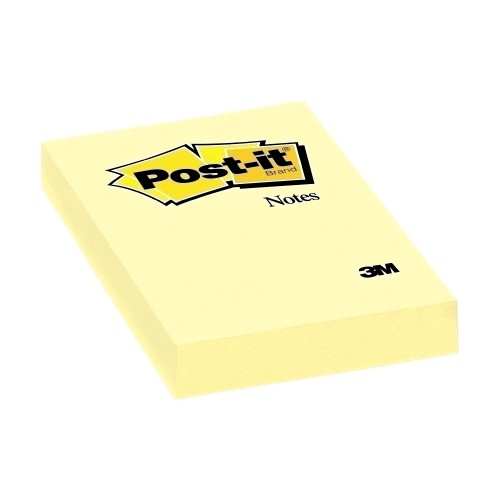 Notite adezive, Post-it, 51 x 76 mm, 100 file, galben