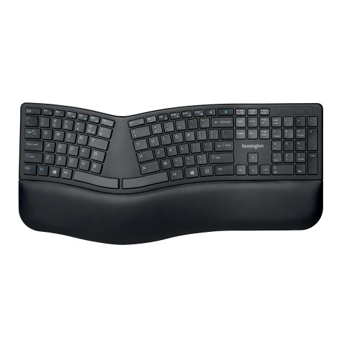 Tastatura Kensington ProFit Ergo, suport ergonomic pentru incheietura mainii inclus, conexiune wireless, negru