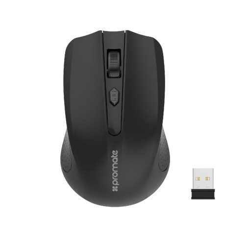 Mouse wireless Promate Clix-8, 1600 dpi, negru