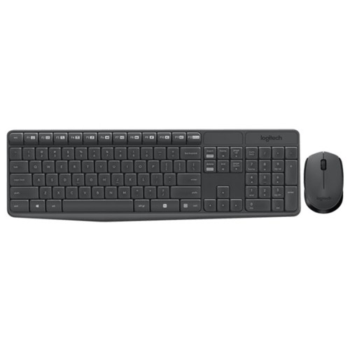 Kit tastatura si mouse Wireless LOGITECH MK235, USB, negru