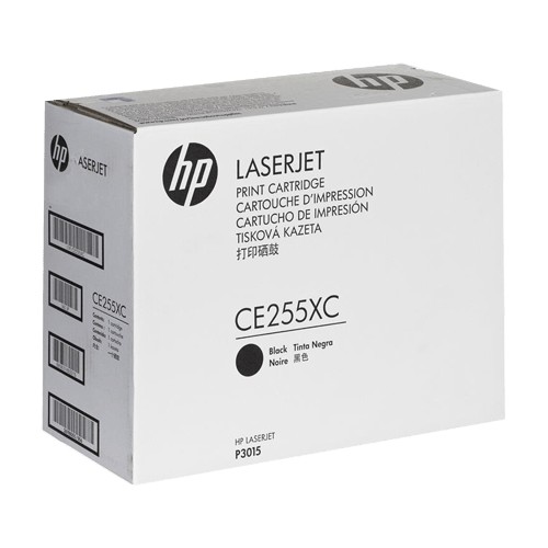 Toner, HP, CE255XC, 12500 pagini, negru