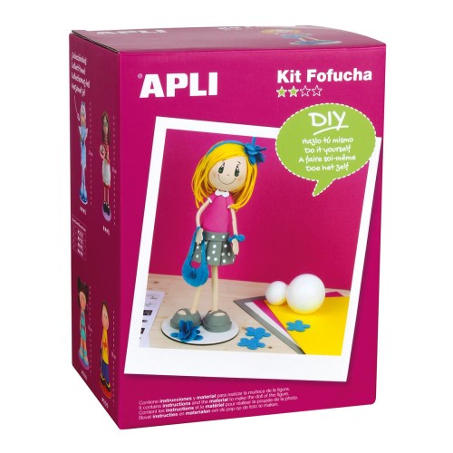 Kit Apli pentru crearea papusii Eva, rosu