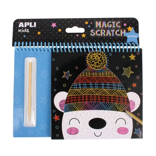 Joc creativ Magic Scratch Apli, tematica Iarna