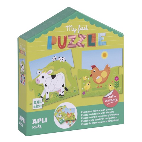 Puzzle creativ XXL, APLI, tema Animale, 5 piese