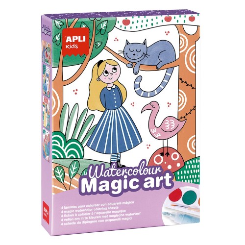 Joc creativ de pictura Magic Art, APLI, 6 acuarele, 1 pensula