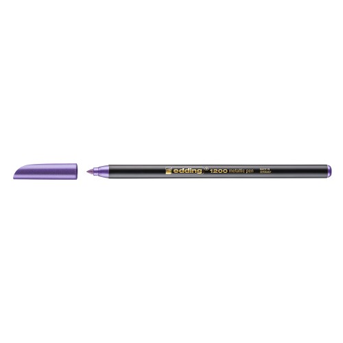 Marker, Edding 1200, tip carioca, grosime varf 1-3 mm, violet metalic