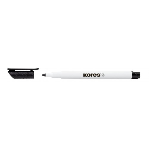 Marker whiteboard Kores, varf F, negru