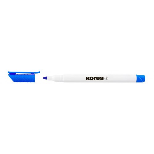 Marker whiteboard Kores, varf F, albastru