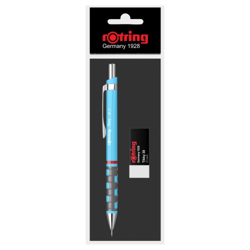 Set creion mecanic Rotring Tikky 0.7 mm + radiera, diverse culori