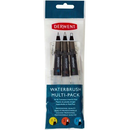 Set pensule DERWENT, 3 bucati, diverse dimensiuni, negru