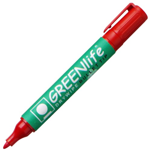 Marker pentru tabla Greenlife, varf rotund, 2 mm, rosu