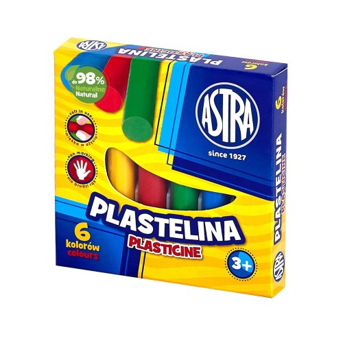 Plastilina Astra, 6 culori