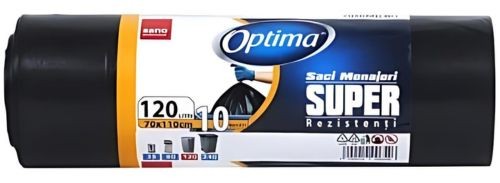 Saci menajeri super rezistenti Sano Optima, 120 l, negri