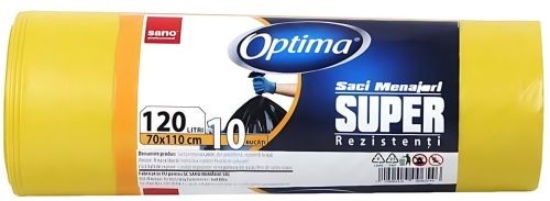 Saci menajeri super rezistenti Sano Optima, 120 l, galbeni