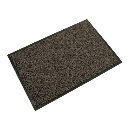 Covor intrare Vyna-Plush negru/gri, 0.6 x 0.9 m