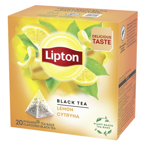 Ceai Lipton, negru, infuzie Lamaie, 20 bucati/cutie