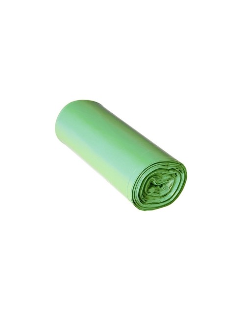 Saci menaj LDPE, verde, 120L, deseuri sticla cu snur, 10 saci/rola