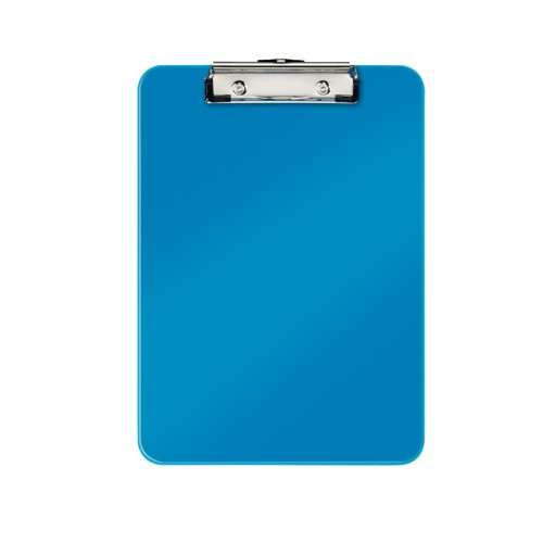 Clipboard Leitz WOW, simplu, PS, A4, 100 coli, albastru