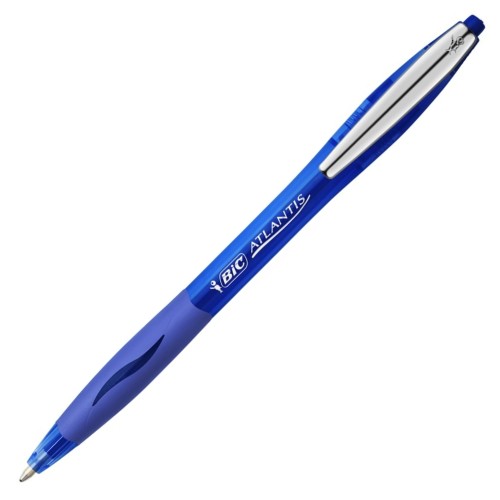 Pix Bic Atlantis Clic Metal, 0.4 mm, albastru