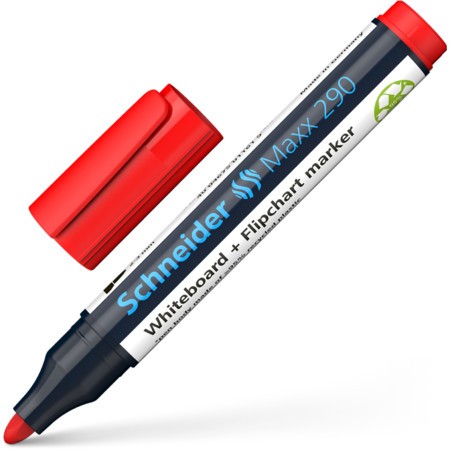 Marker pentru tabla Schneider Maxx 290, varf rotund 2-3 mm, rosu