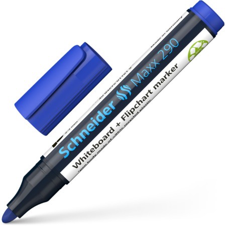 Marker pentru tabla Schneider Maxx 290, varf rotund 2-3 mm, albastru